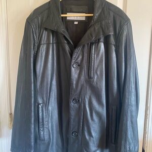 Marc New York Black Leather Coat